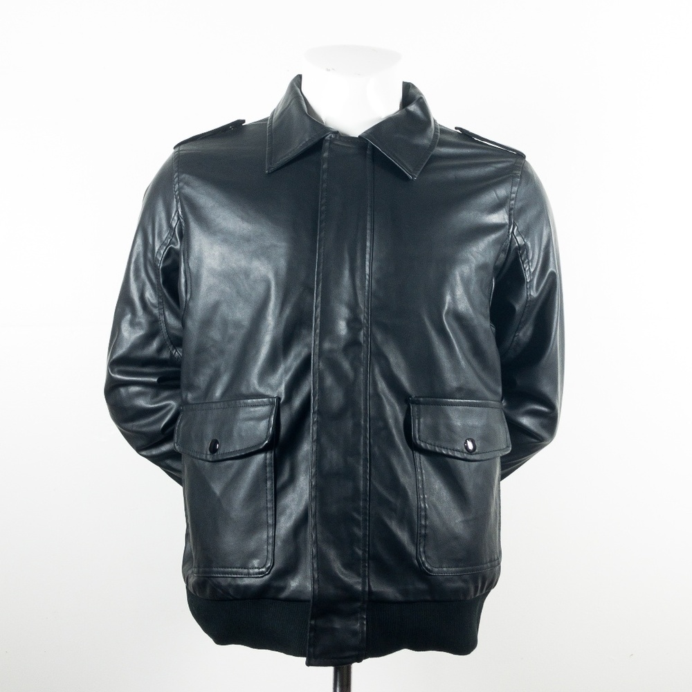 Men's Ministry of Fashion Black Faux Leather L